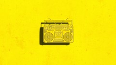 Yellow Radio urban streets minimalistic selfmade