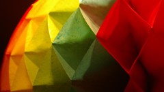 Yellow red Green colors papercraft