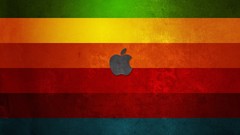 Yellow red Green orange apples grunge multicolor rainbows apple 