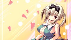 Yellow Ribbons anime girls twintails