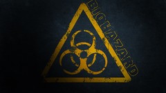 Yellow sign danger biohazard