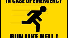 Yellow signs Emergency