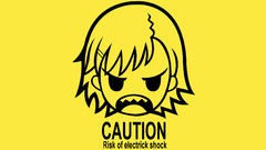 Yellow signs warning