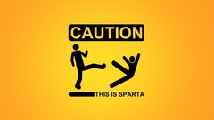 yellow Simple Background humor Sparta Typography quote gradient