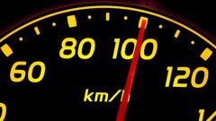 Yellow speedometer Speed travel fast