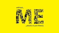 Yellow text Science Typography yellow background physics