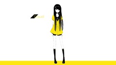 Yellow text Shoes white background Shorts shirts smiling long 