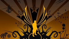 Yellow War orange abstract