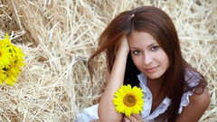 Yellow woman brunettes Irina J