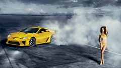 Yellow woman cars yellow cars