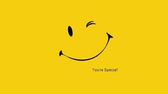 Yellow yellow background smiling