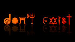 Yin yang Typography religion