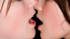 Young kissing brunettes TEENS lesbians Abby Winters magazine 