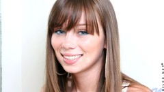 Young tank tops blue eyes brunettes nipples panties Capri 