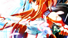 yuuki asuna kirigaya kazuto anime girls redhead sword art online