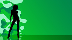 Zelena siluet girl silhouettes