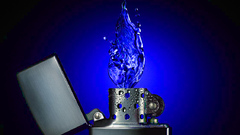 Zippo lighters blue water