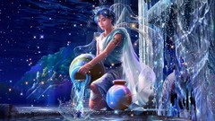 Zodiac fantasy art Kagaya Yutaka Aquarius Zodiac