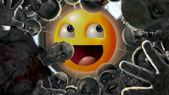 Zombies meme smiley face