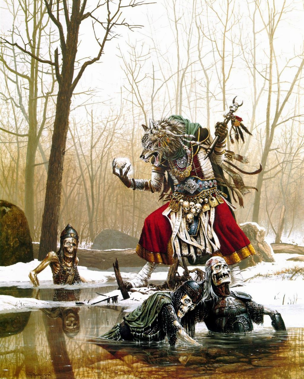 fantasy art skeletons shaman fantasy art skeletons shaman