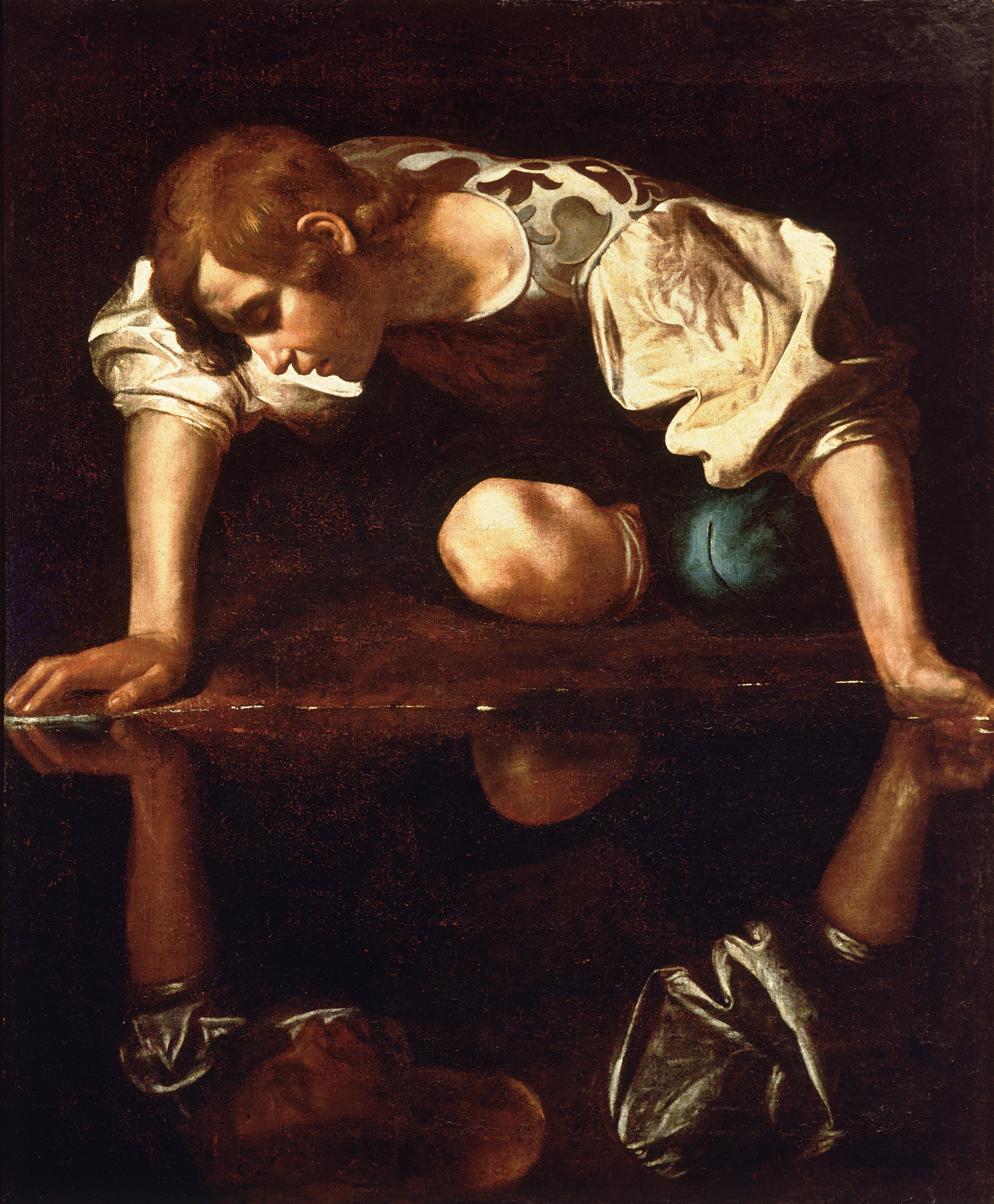 caravaggio narcissus paintings