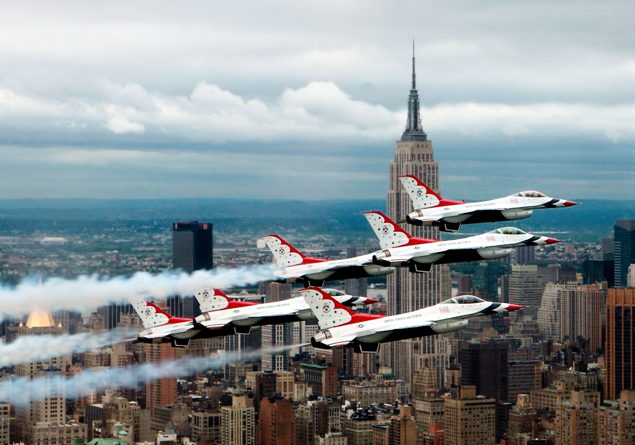 Thunderbirds fly over New York