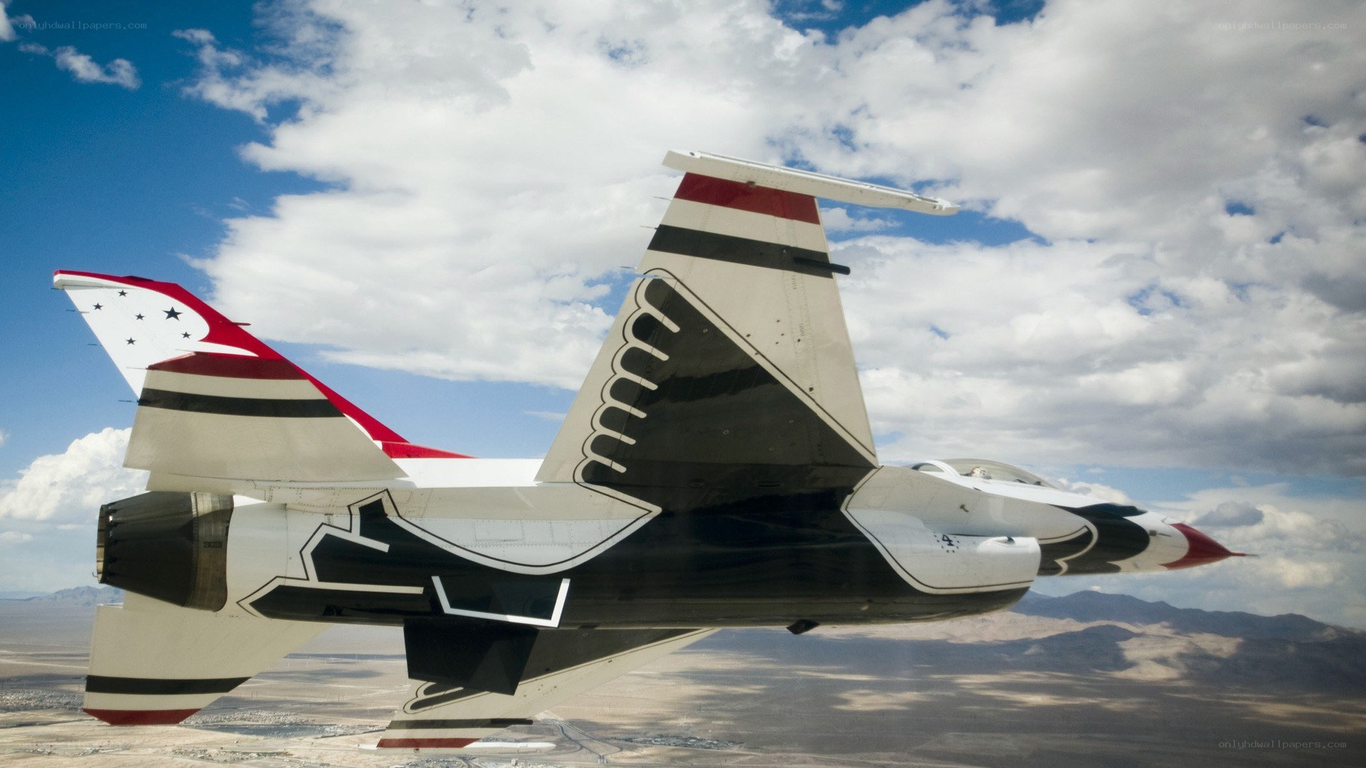 Thunderbirds jet in flight