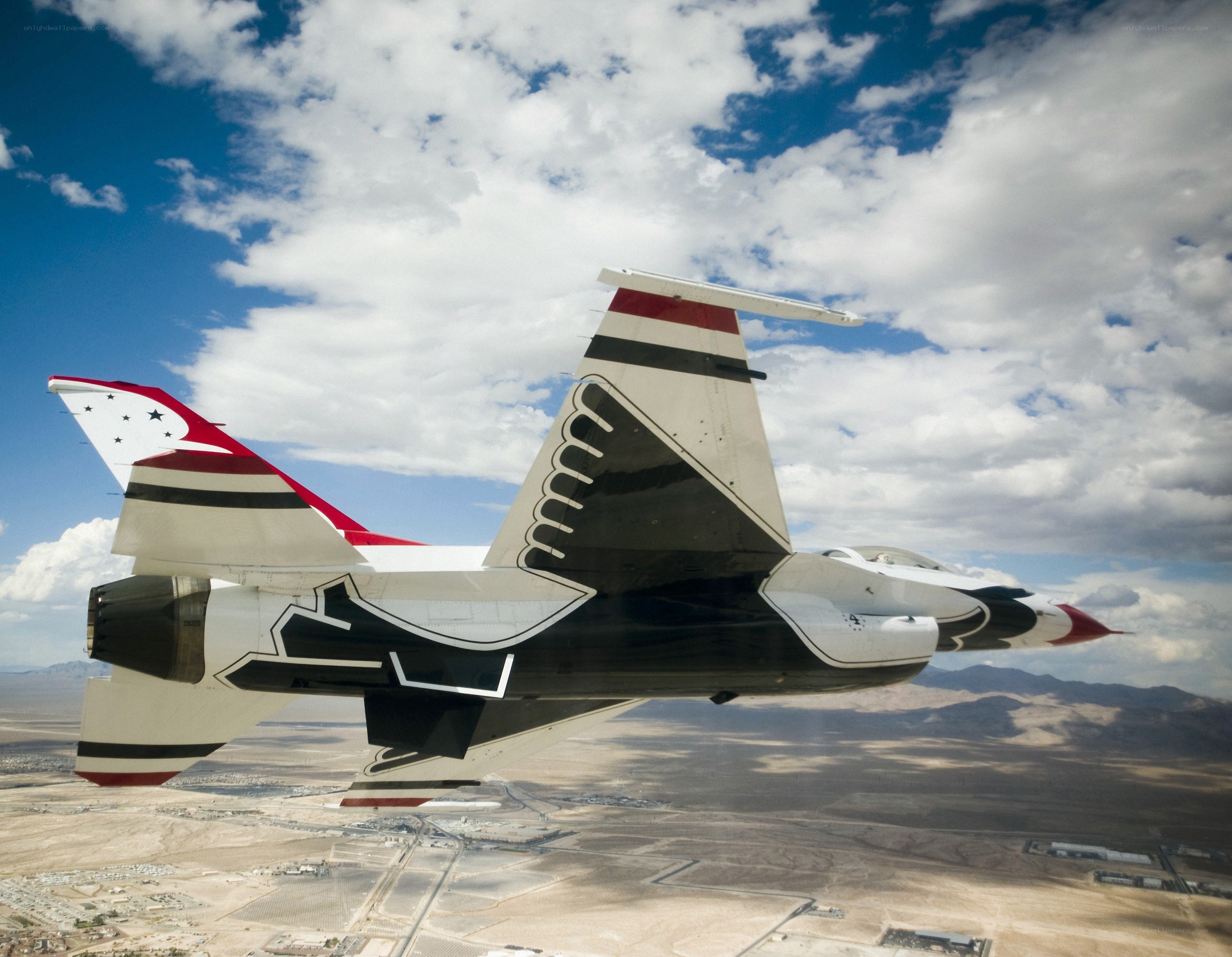 Thunderbirds jet in flight