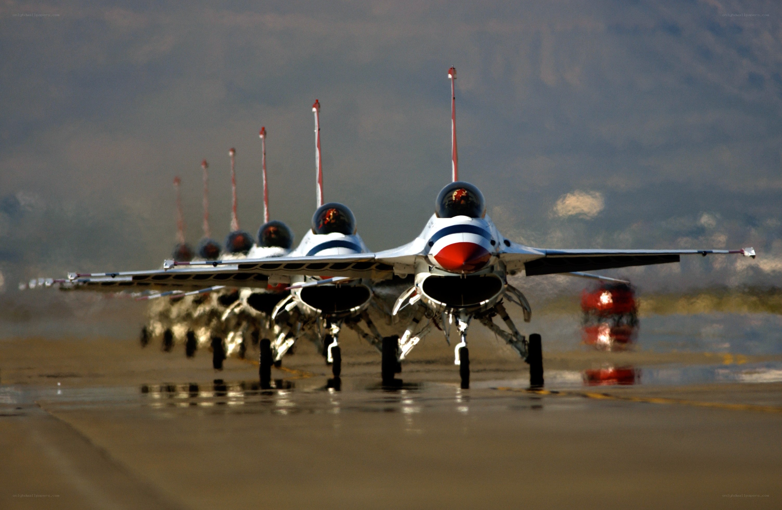 Thunderbirds jets on runway