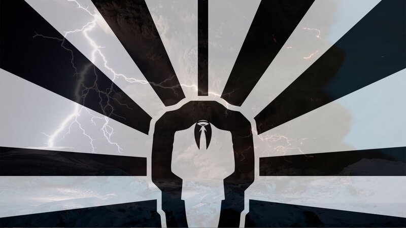 Thunderous fist silhouette