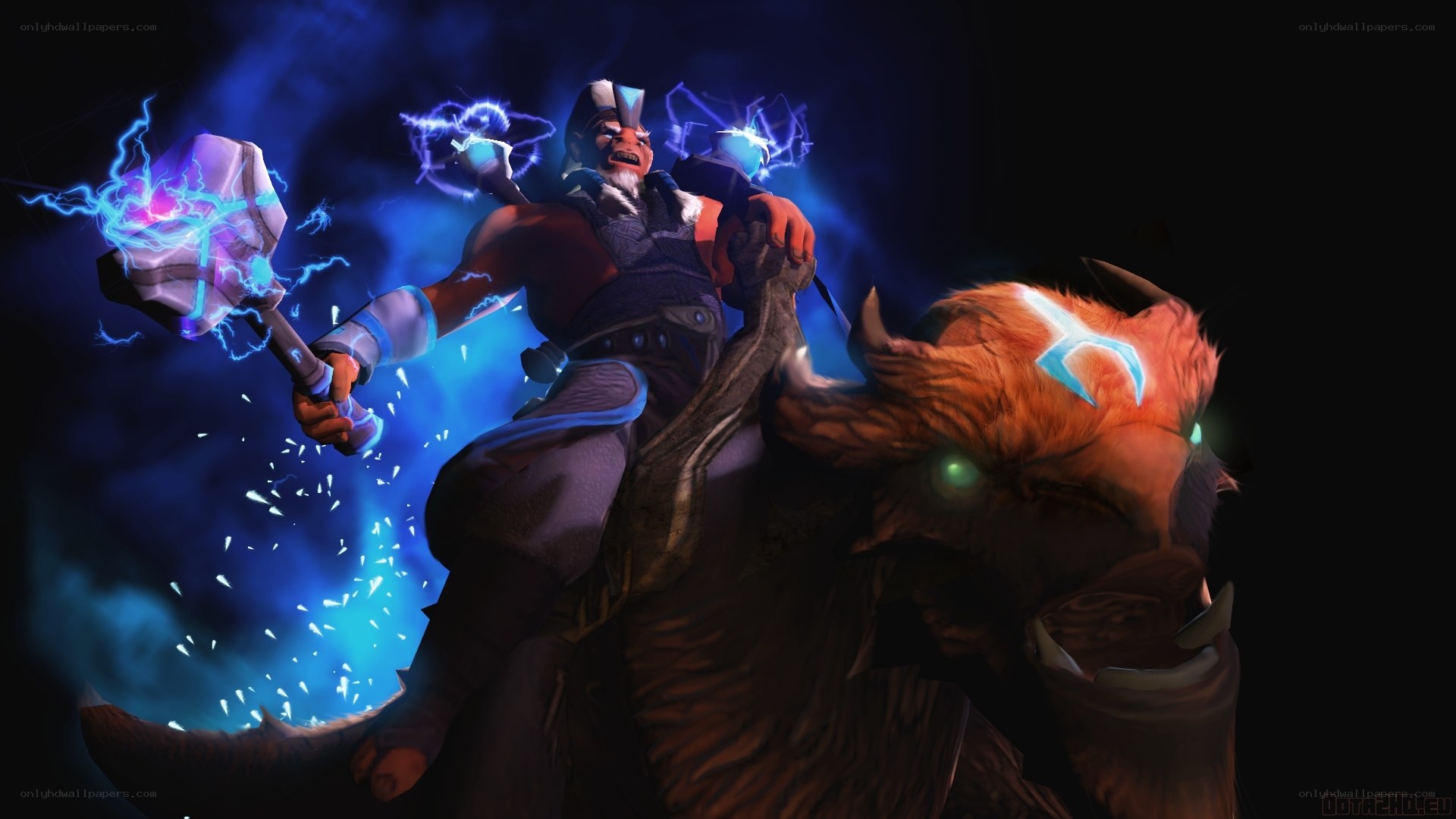 Thunderous warrior on a beast