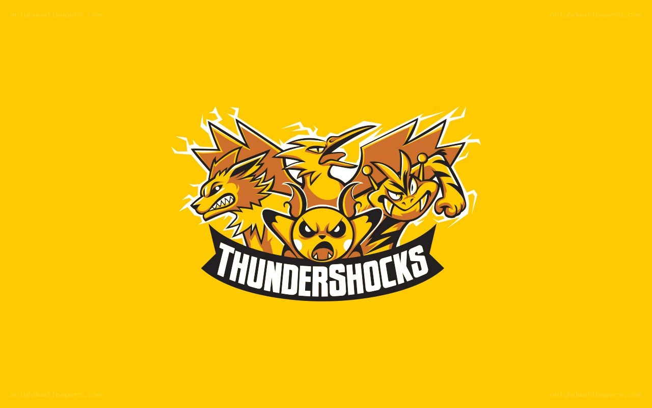 ThunderShocks logo with Pokémon