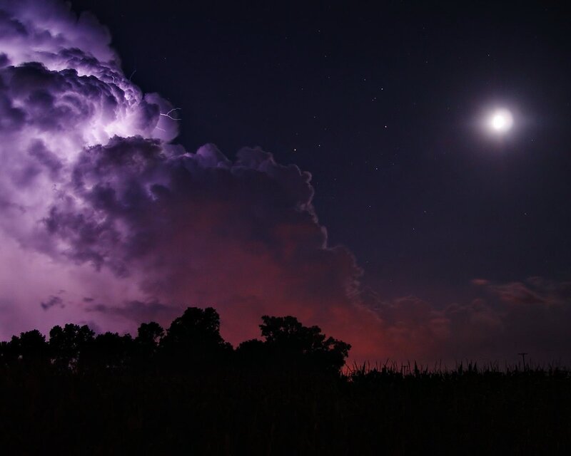 Thunderstorm Clouds at Night