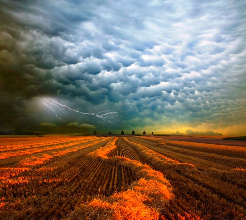 Thunderstorm over Field