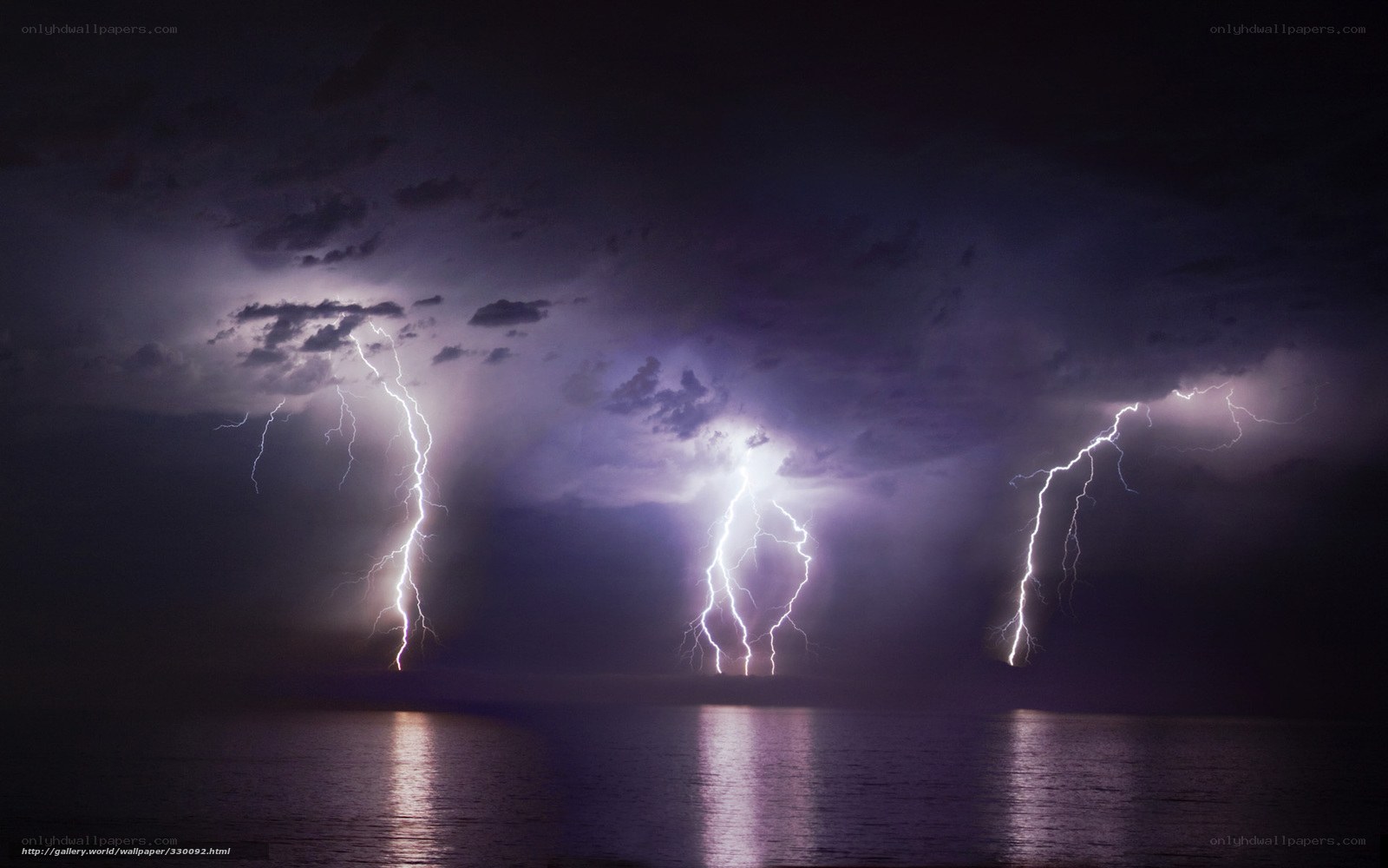 Thunderstorm over the ocean