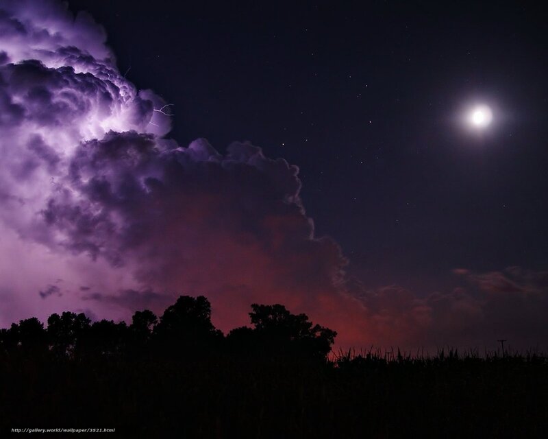 Thunderstorm under moonlight