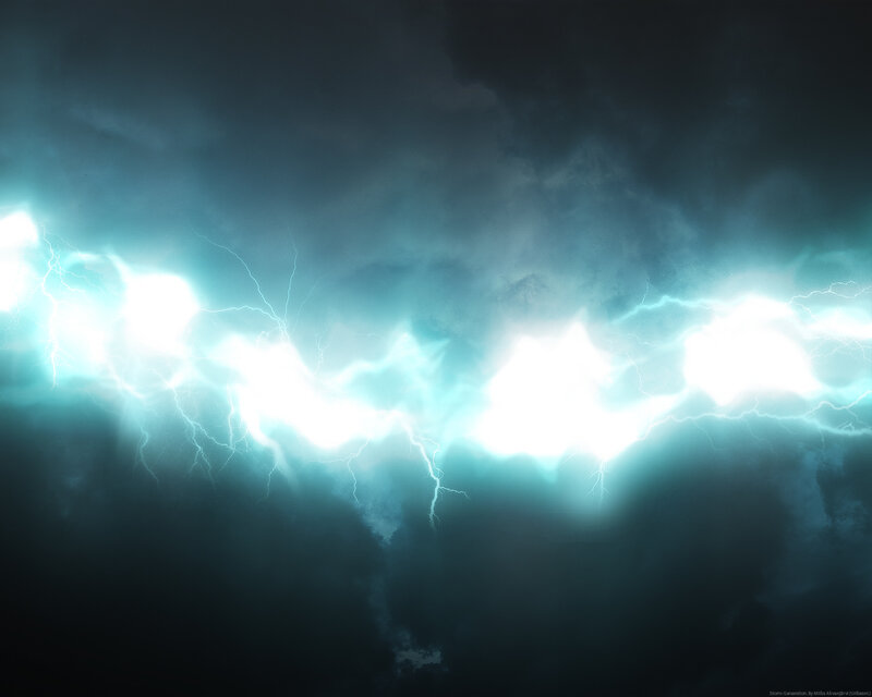Thunderstorm with lightning