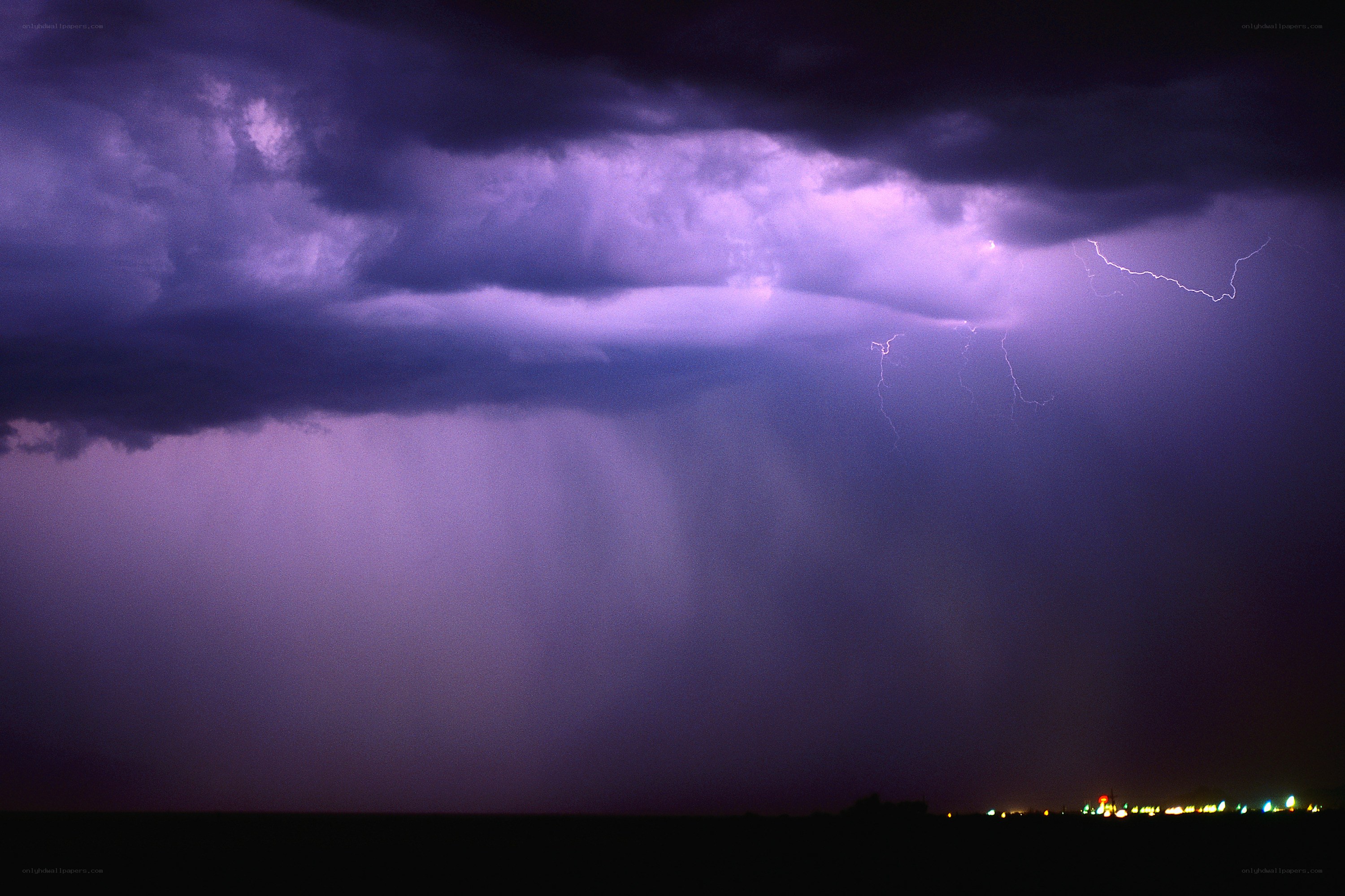 Thunderstorm with lightning