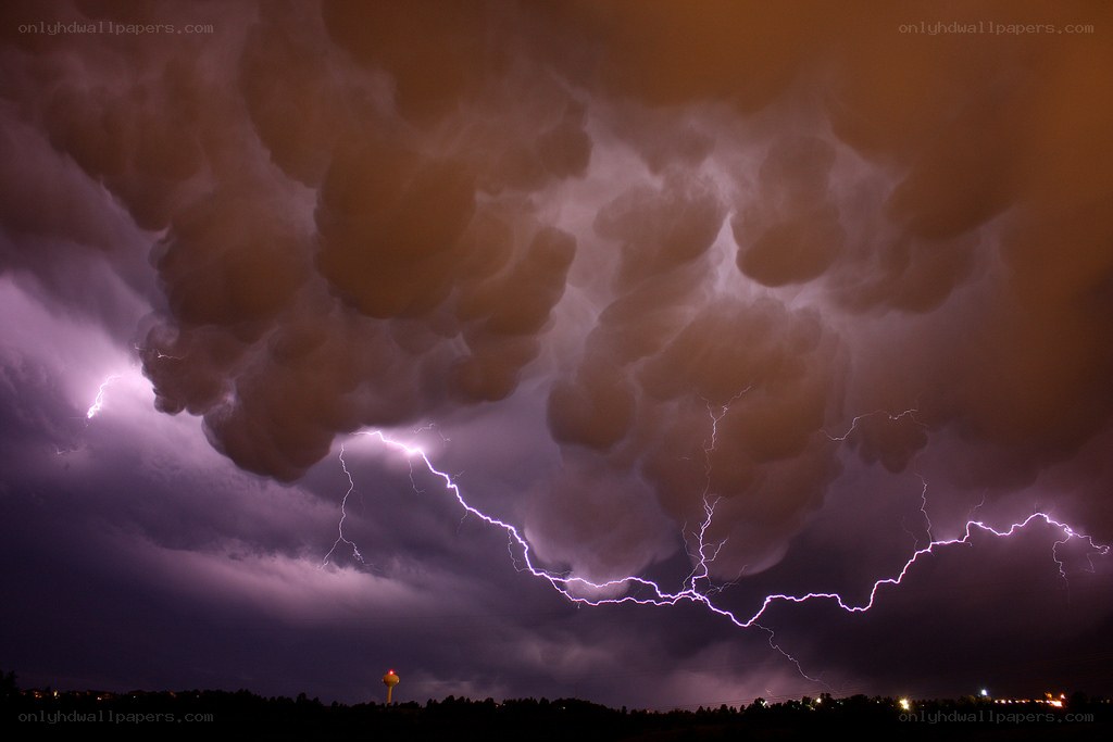 Thunderstorm with lightning