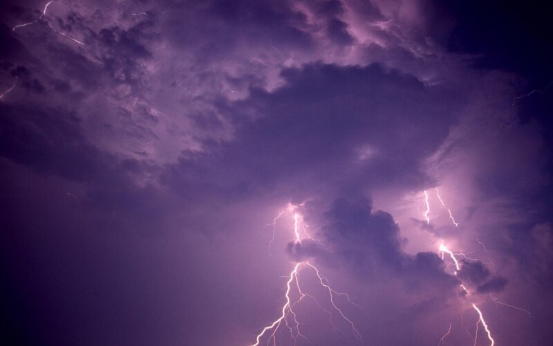 Thunderstorm with lightning