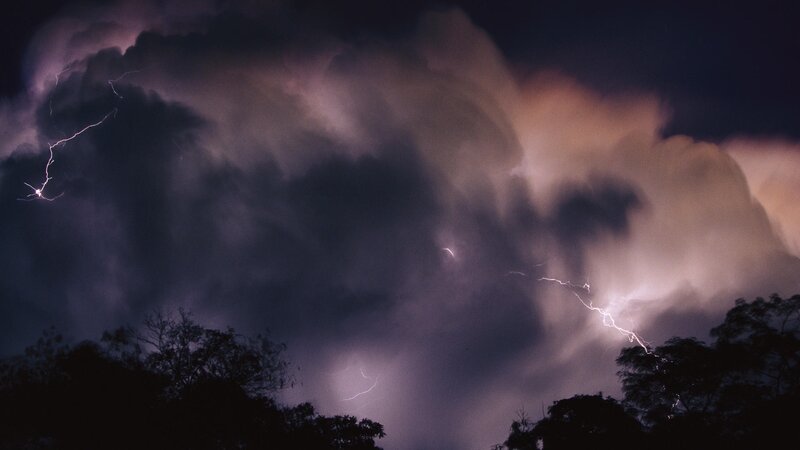 Thunderstorm with lightning