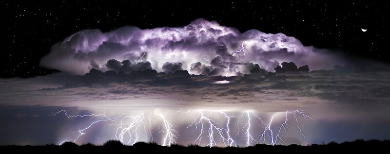 Thunderstorm with lightning