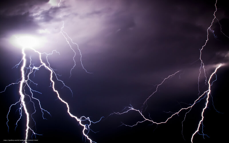 Thunderstorm with lightning
