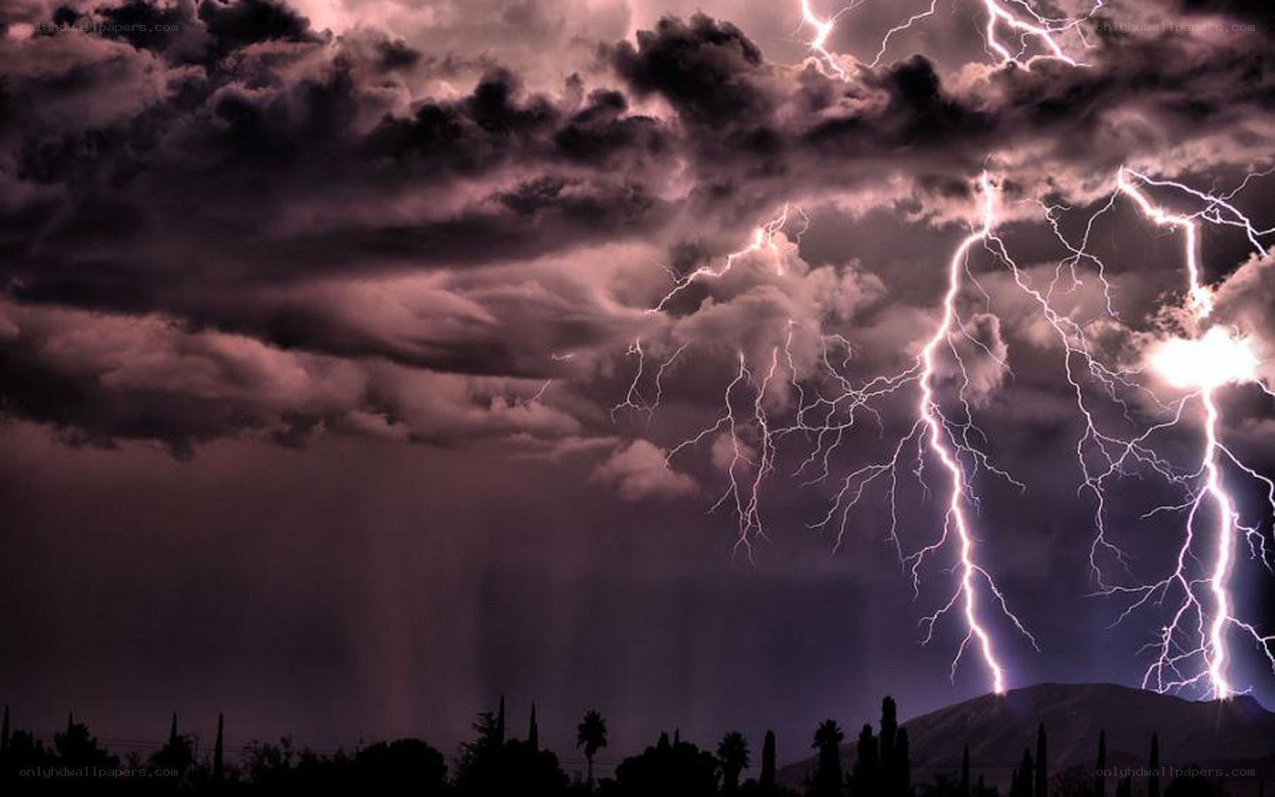 Thunderstorm with lightning