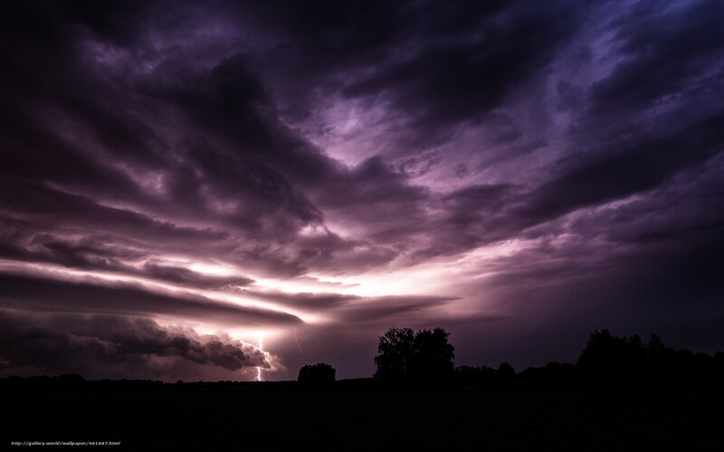Thunderstorm with lightning