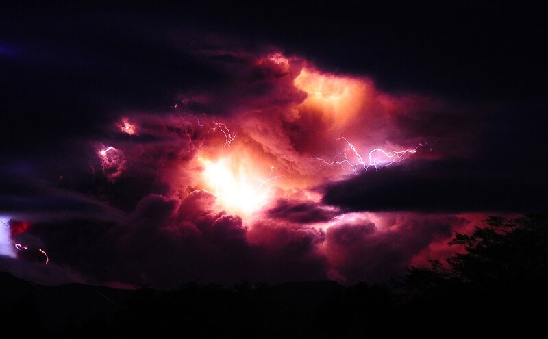 Thunderstorm with lightning