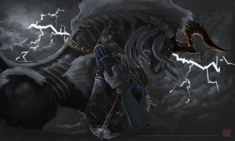 Thunderwolf warrior in storm