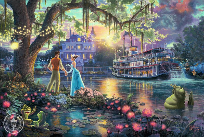 Tiana and Naveen on a Riverbank — Blue