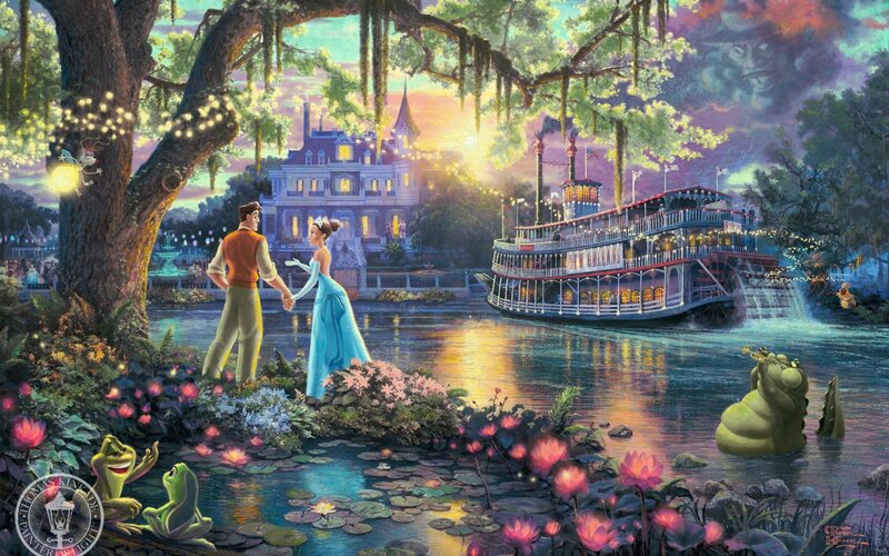 Tiana and Naveen on a Riverbank