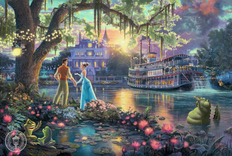Tiana and Naveen's romantic moment